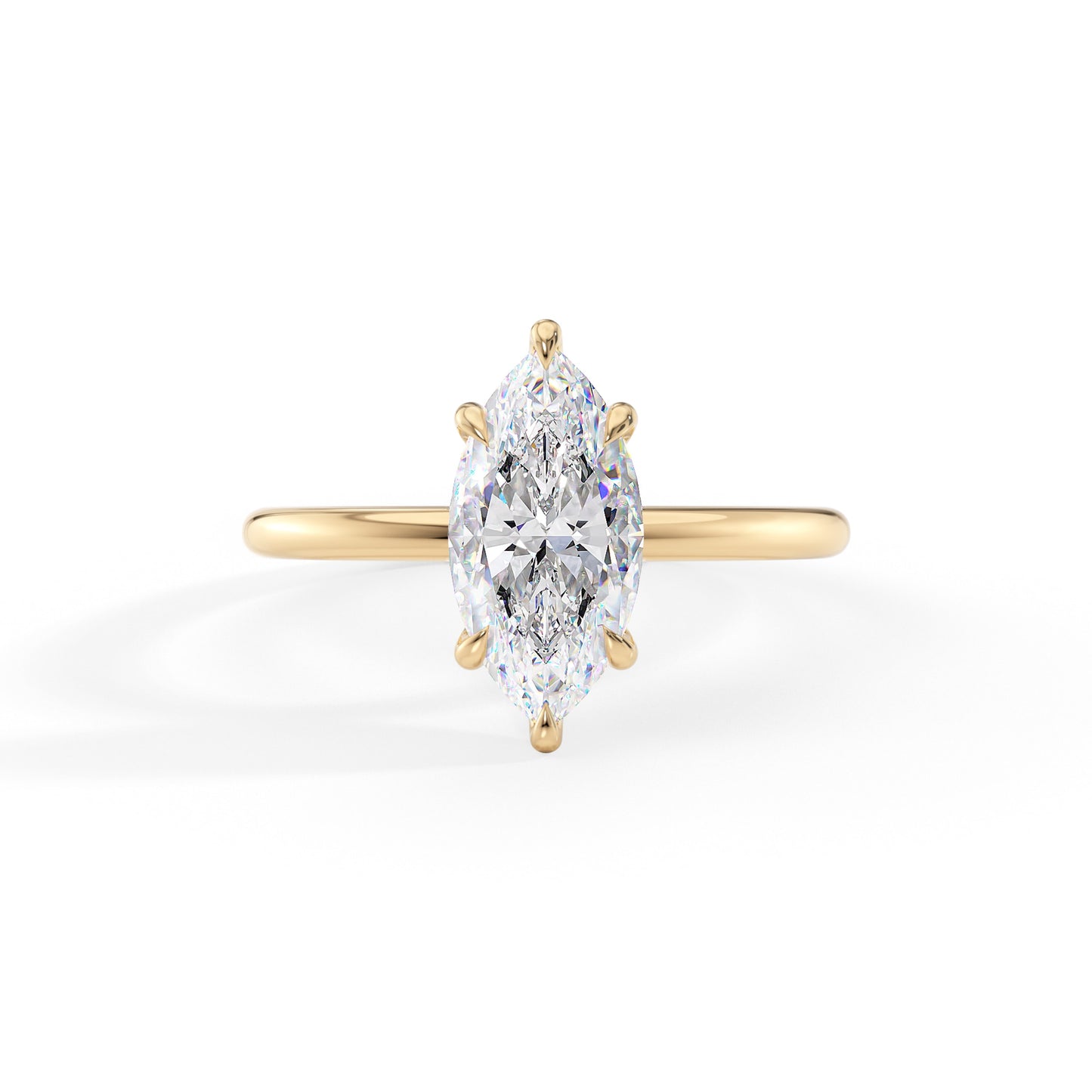 Harriet-1.0 Carats Marquise Moissanite Solitaire Engagement Ring