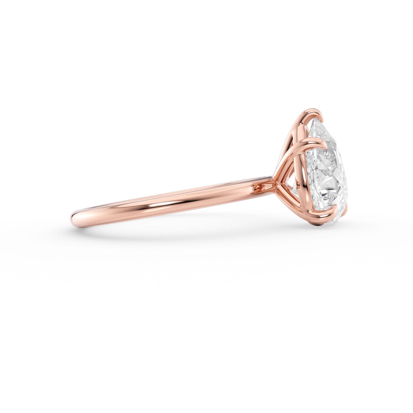 Chloe-1.25 Carats Pear Moissanite Solitaire Engagement Ring