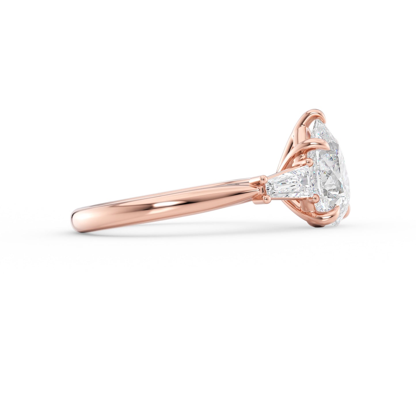 Reagan-1.80 Carats Pear Moissanite Three Stone Engagement Ring