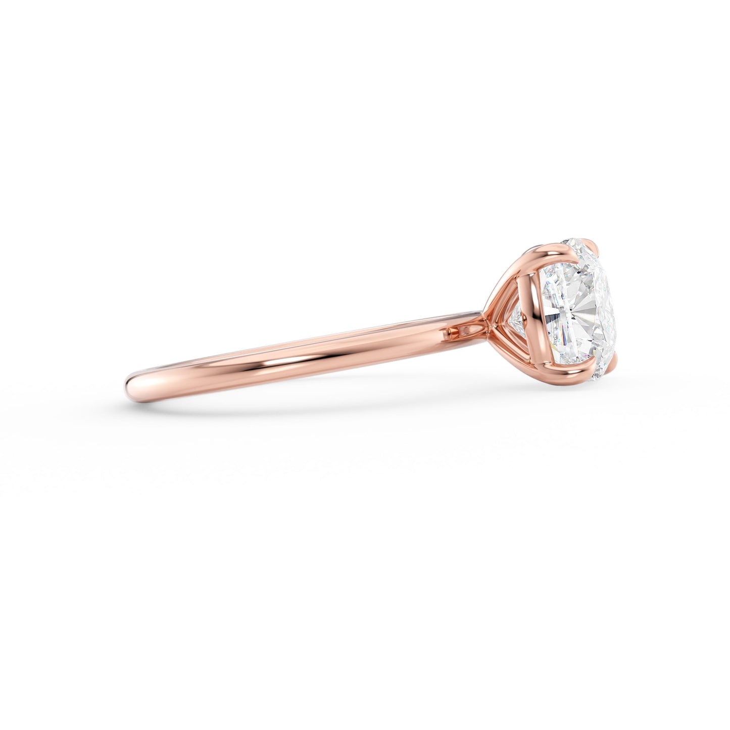 Lily-1.30 Carats Cushion Moissanite Solitaire Engagement Ring