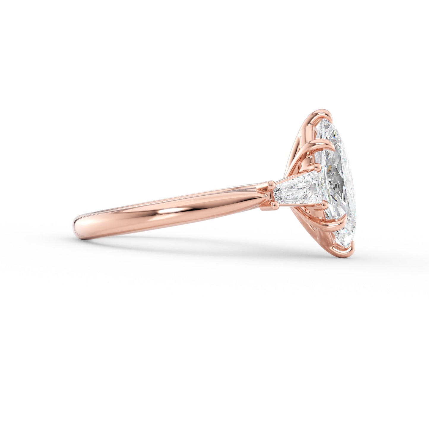 Madison-1.80 Carats Marquise Moissanite Three Stone Engagement Ring