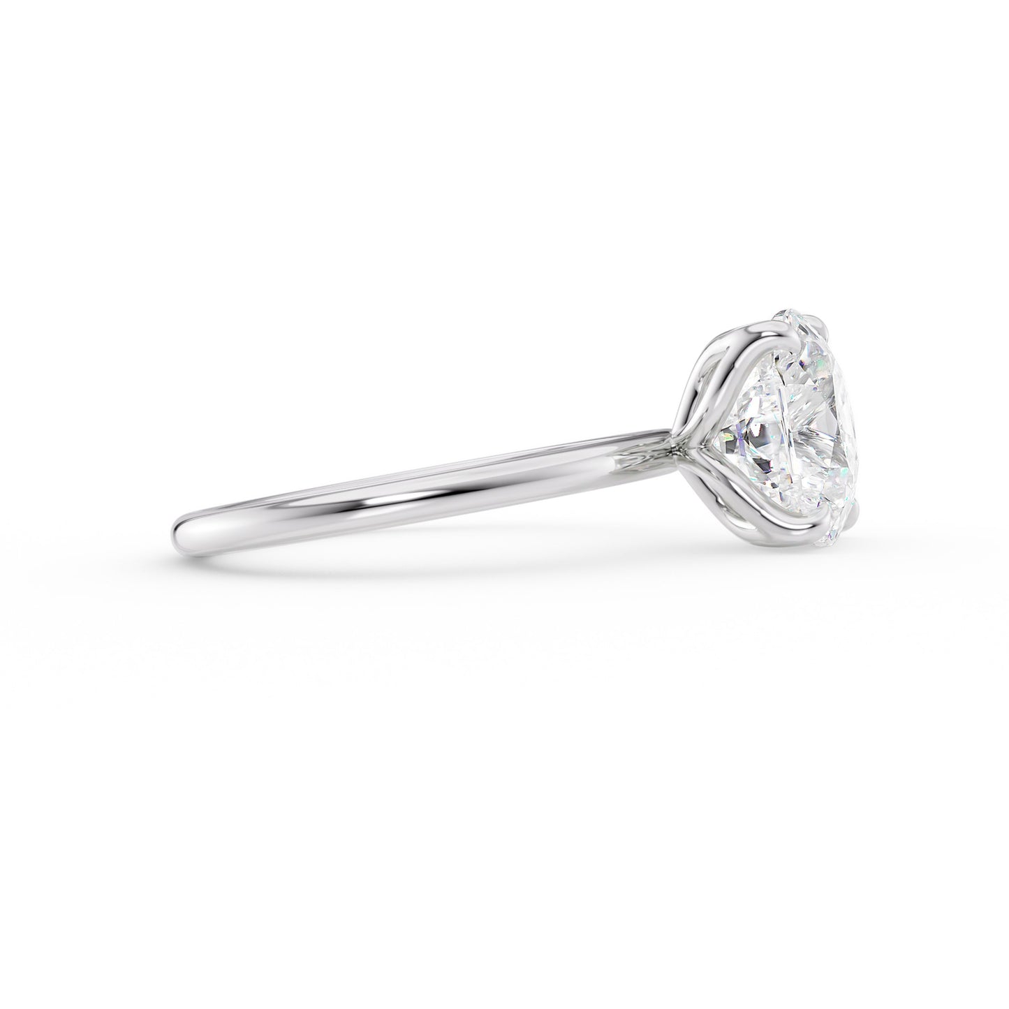 Clara-1.30 Carats Cushion Moissanite Solitaire Engagement Ring
