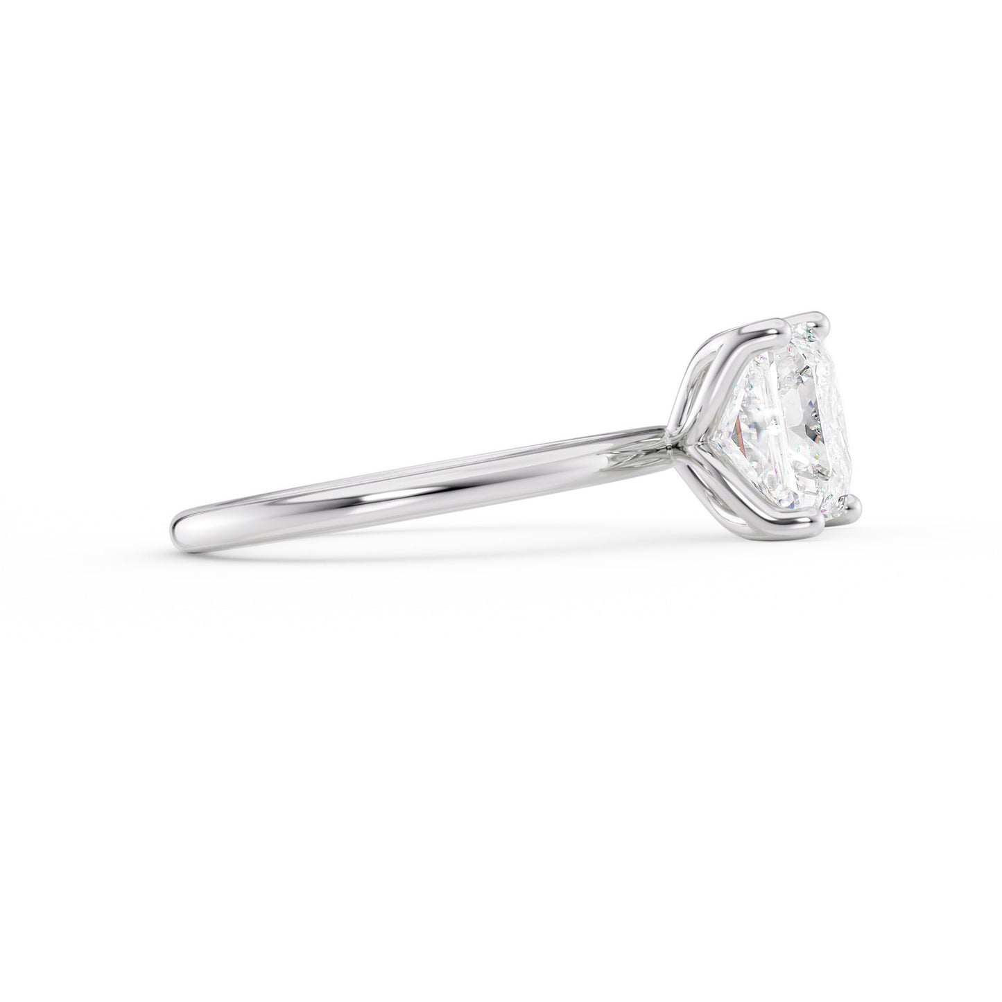 Katherine-2.50 Carats Princess Moissanite Solitaire Engagement Ring