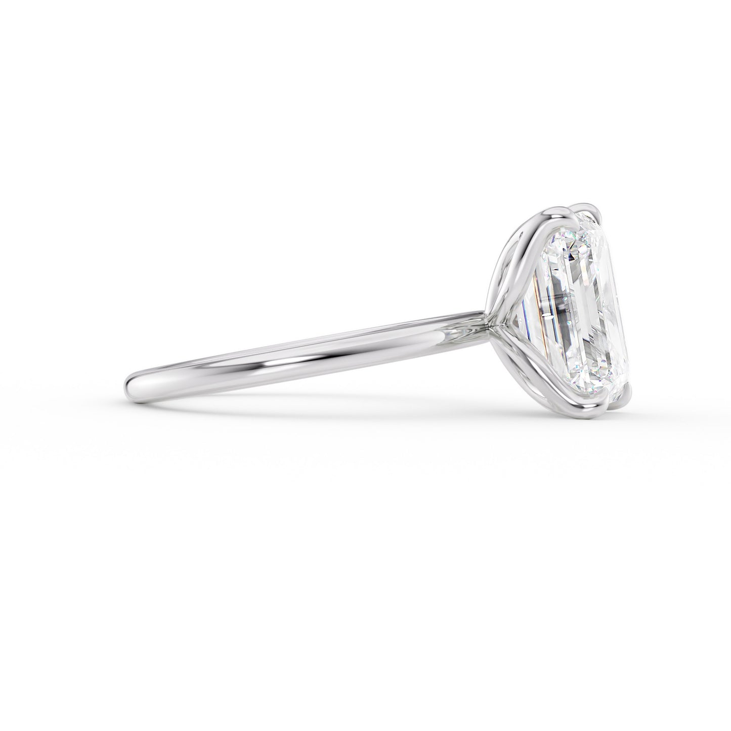 Charlotte-1.20 Carats Emerald Moissanite Solitaire Engagement Ring