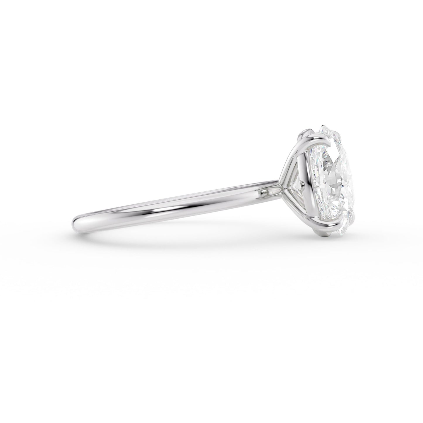 Amelia-1.50 Carats Oval Moissanite Solitaire Engagement Ring