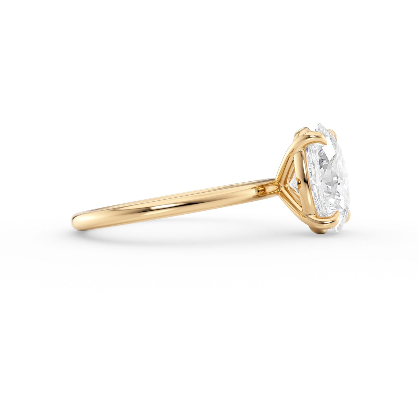 Amelia-1.50 Carats Oval Moissanite Solitaire Engagement Ring