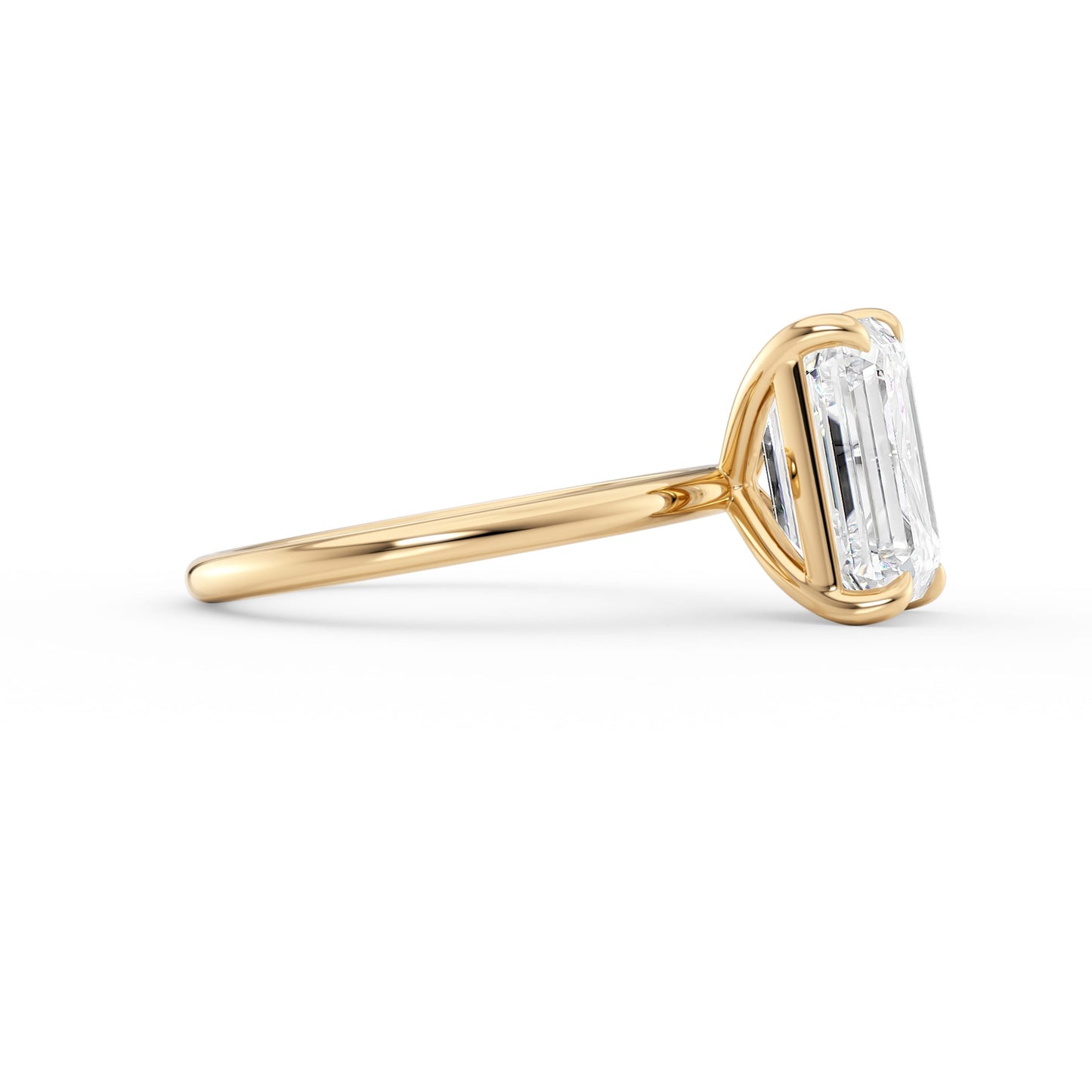 Autumn-2.0 Carats Emerald Moissanite Solitaire Engagement Ring