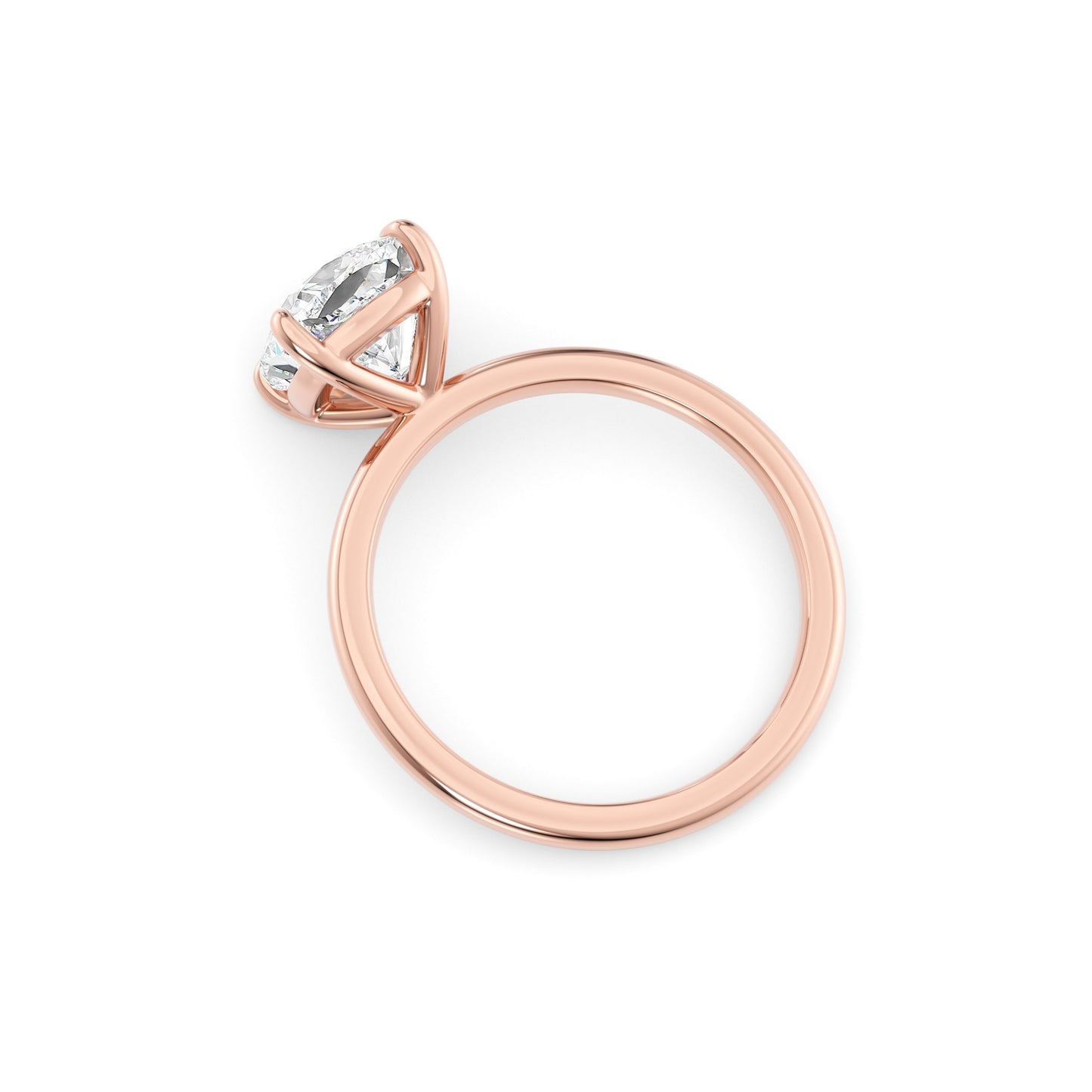 Lily-1.30 Carats Cushion Moissanite Solitaire Engagement Ring