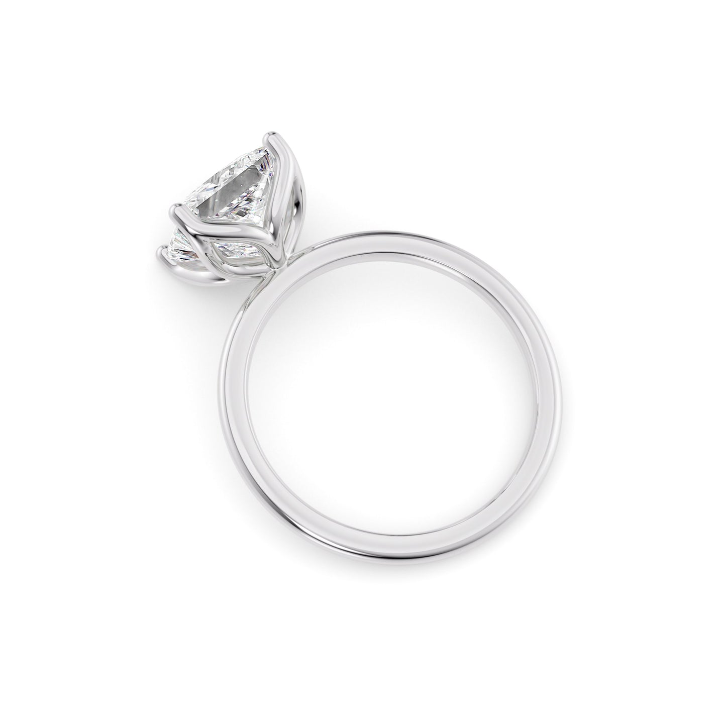 Katherine-2.50 Carats Princess Moissanite Solitaire Engagement Ring