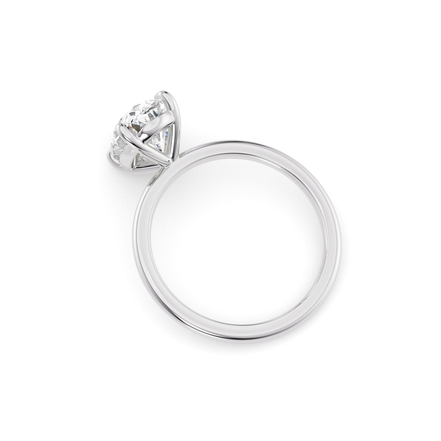 Amelia-1.50 Carats Oval Moissanite Solitaire Engagement Ring