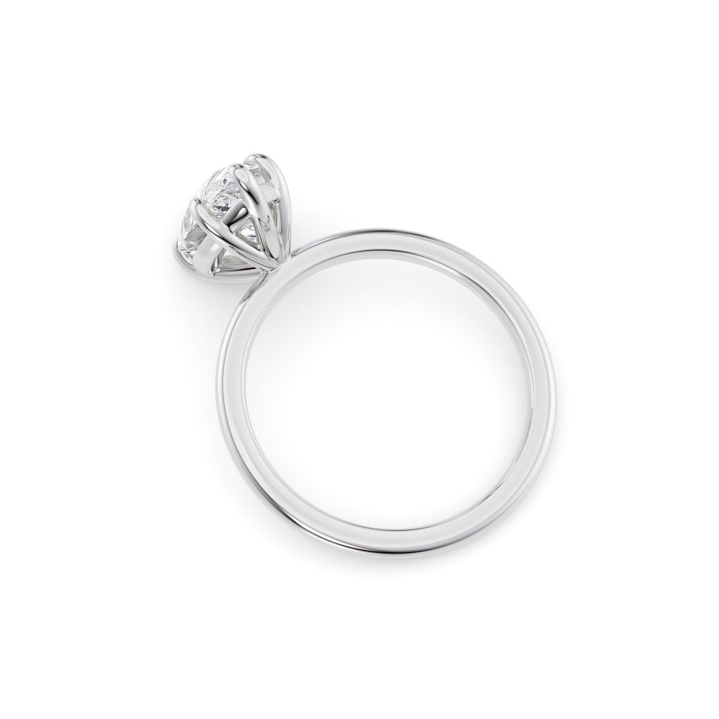 Chloe-1.25 Carats Pear Moissanite Solitaire Engagement Ring