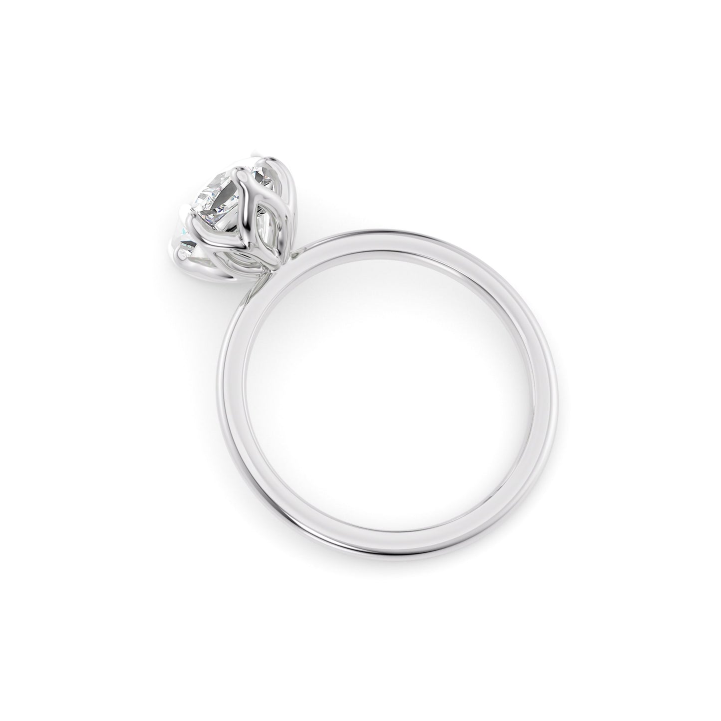 Faith-1.50 Carats Pear Moissanite Solitaire Engagement Ring