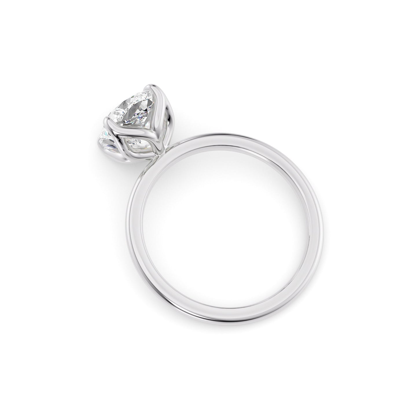 Delilah-1.30 Carats Cushion Moissanite Solitaire Engagement Ring