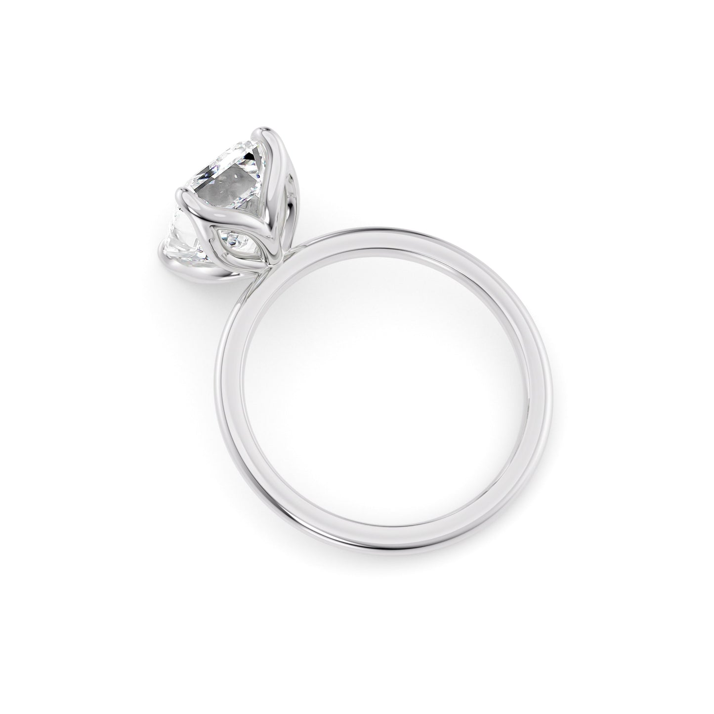 Charlotte-1.20 Carats Emerald Moissanite Solitaire Engagement Ring