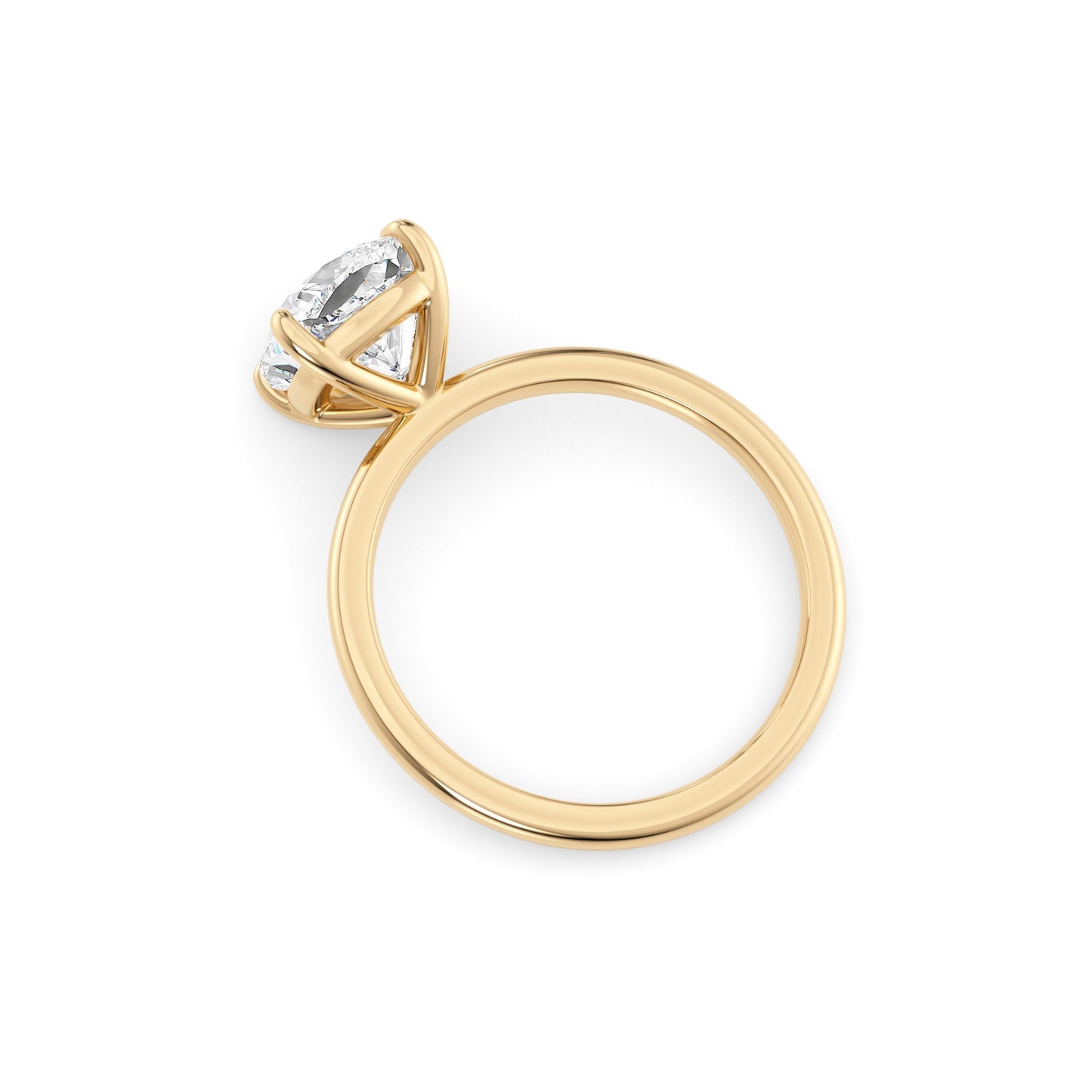 Lily-1.30 Carats Cushion Moissanite Solitaire Engagement Ring