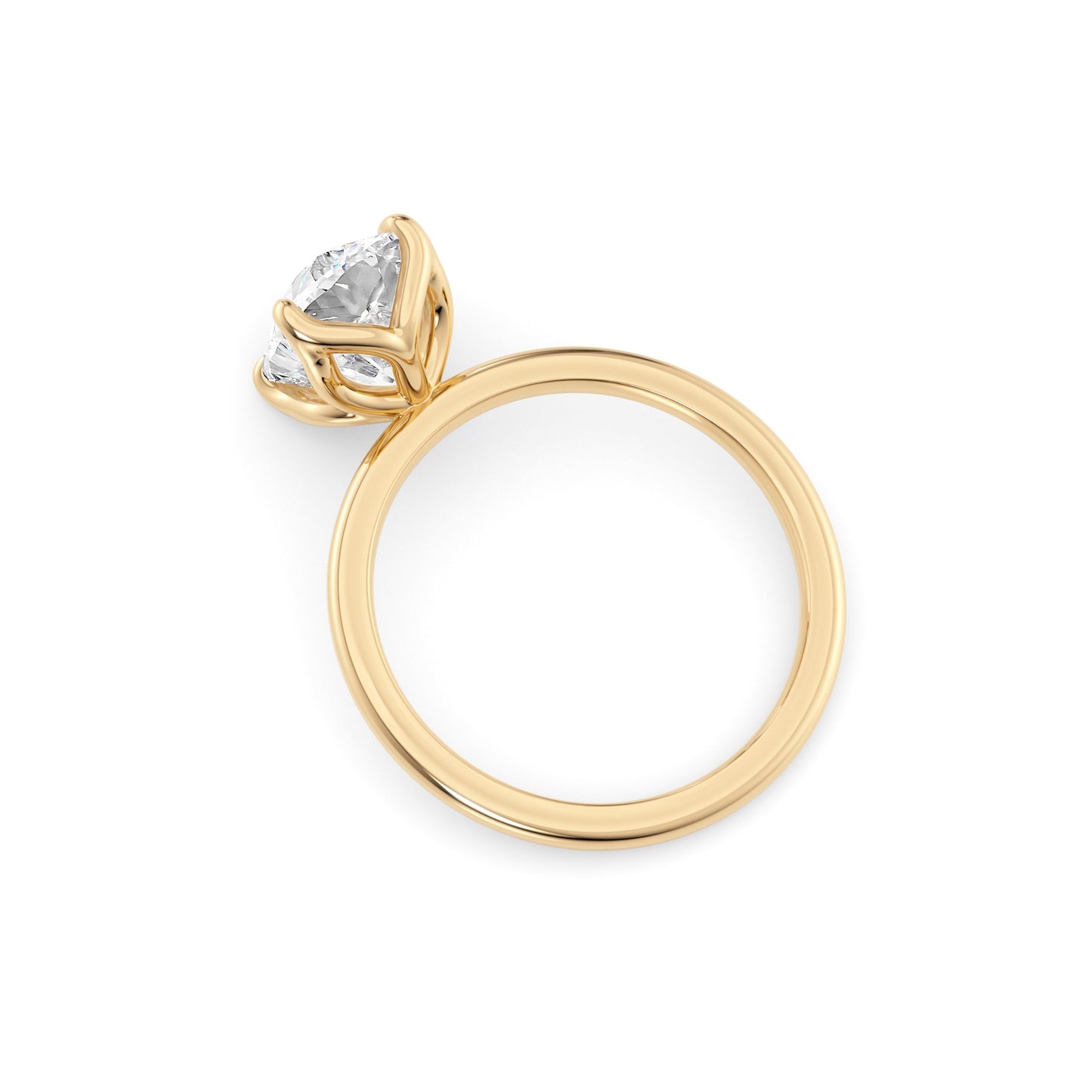 Clara-1.30 Carats Cushion Moissanite Solitaire Engagement Ring