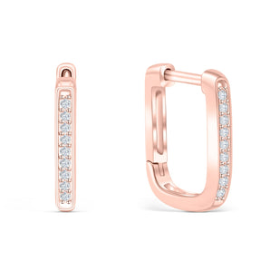 Madison- 0.05 TCW Round Moissanite Pave Stud Earrings