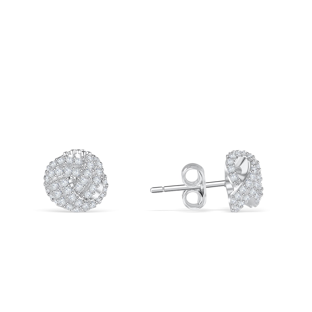 Riley- 0.25 TCW Round Moissanite Cluster Stud Earrings