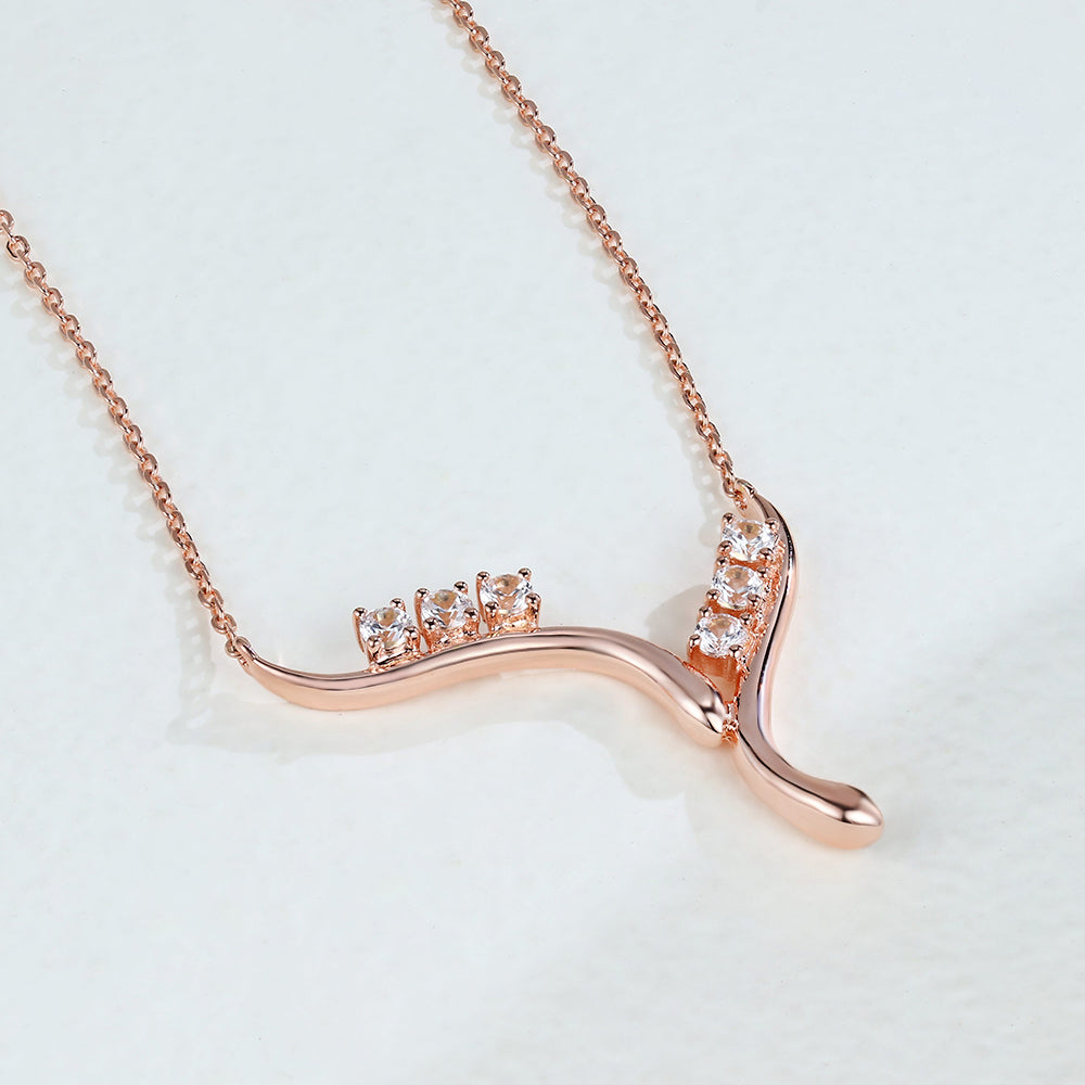 Maya-0.50 Carats Round Moissanite Unique Necklace
