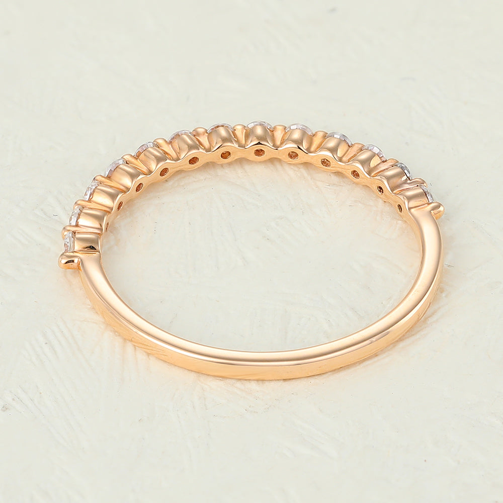 Nolan-0.31 TCW Round Moissanite Bezel Wedding Band