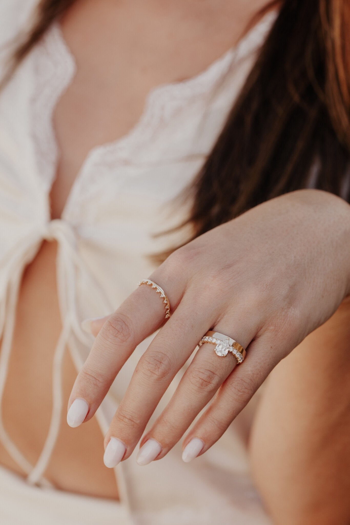 1.00 CT Carats Pear Cut Moissanite diamond unique Style Engagement Ring