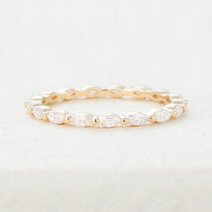 Gabriella-1.44 TCW Marquise  Moissanite Full Eternity Wedding Band