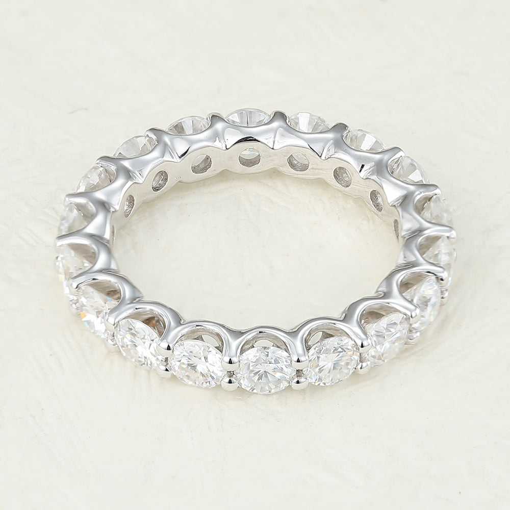 Faith-1.8 TCW Round Moissanite Full Eternity Wedding Band