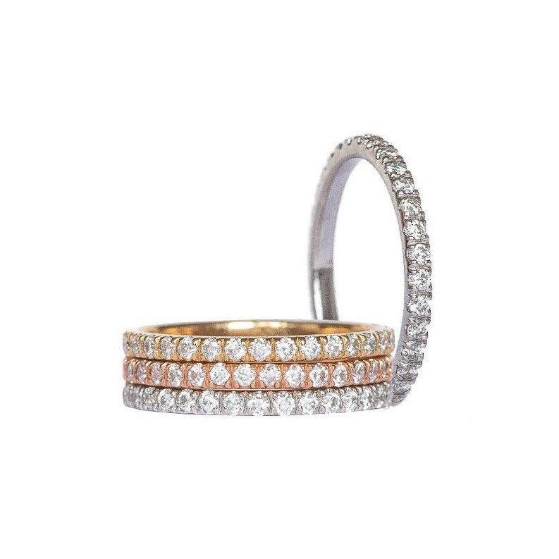 Charles-0.25 TCW Round Moissanite Full Eternity Wedding Band