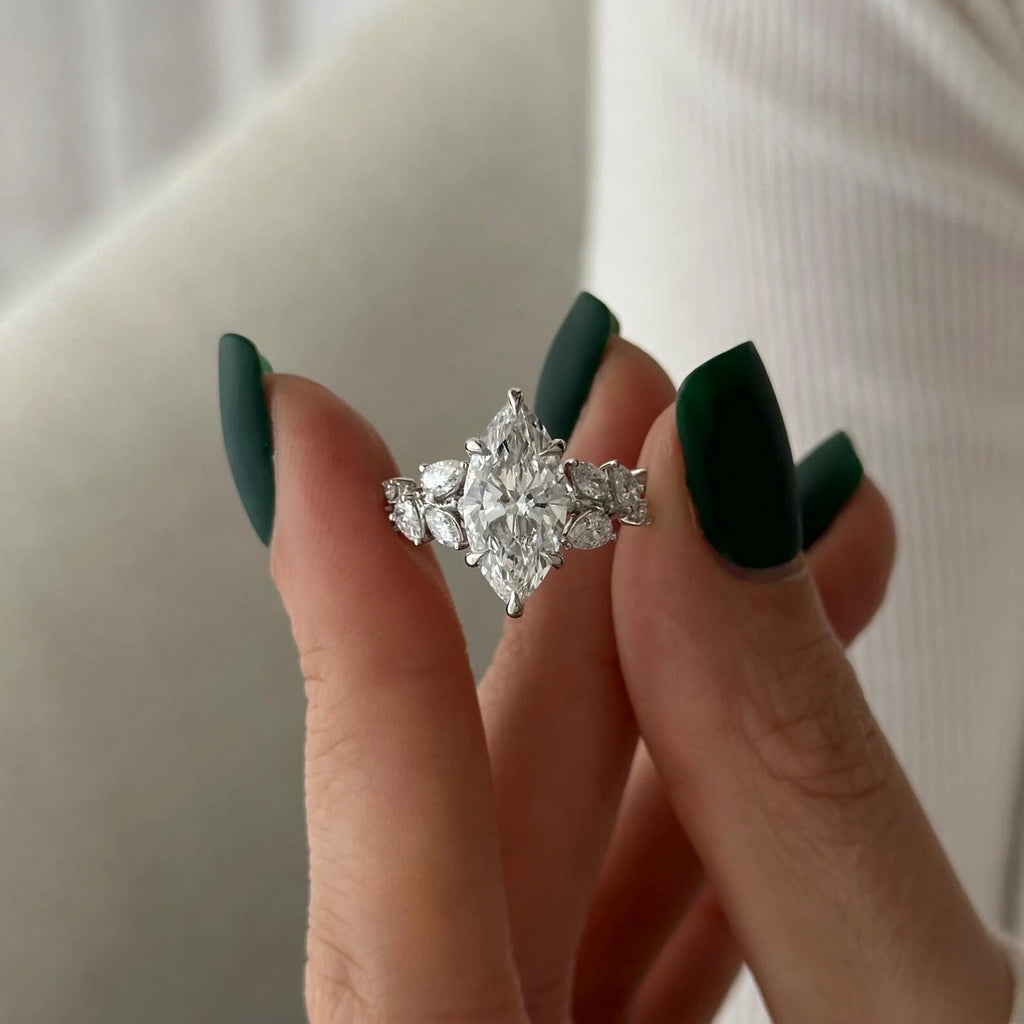 Layken Nature Inspired Marquise Diamond Engagement Ring