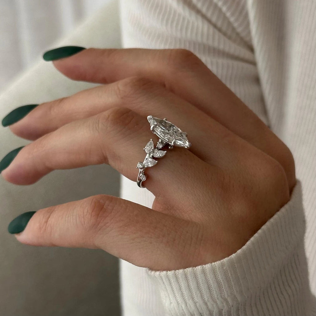 Layken Nature Inspired Marquise Diamond Engagement Ring