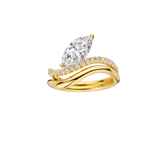 1.41 CT Marquise Diamond Pave Settings Engagement Ring