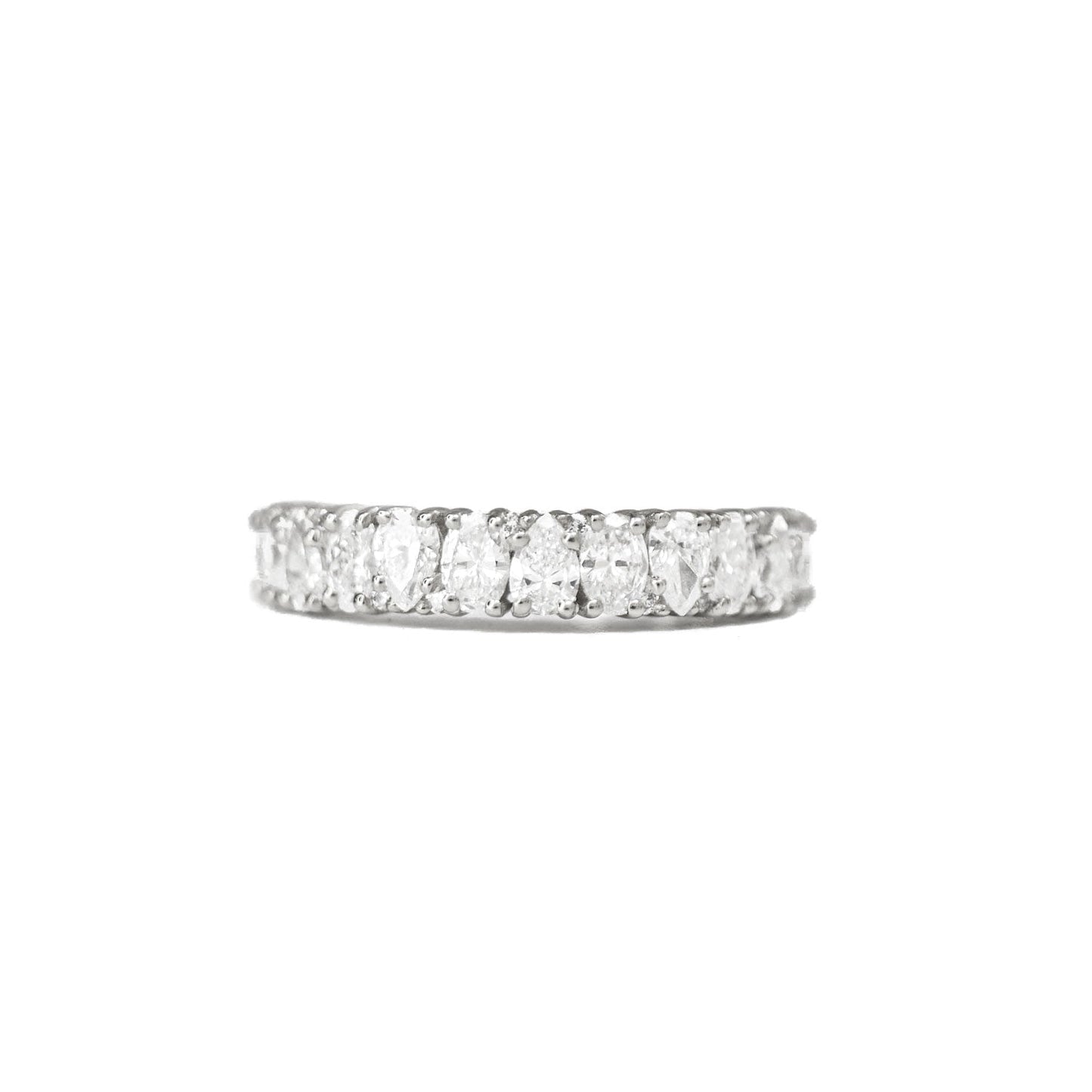 0.81 TCW Oval and Pear Eternity Wedding Band