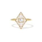 0.2 CT Round Shape CVD Diamond kite Engagement Ring