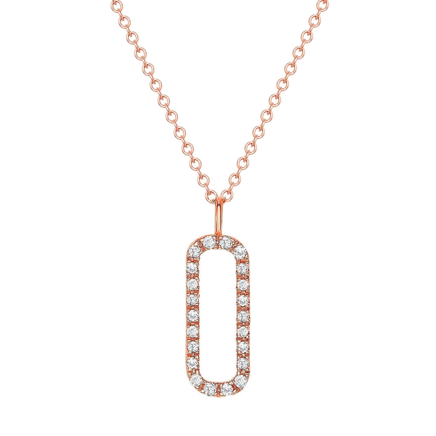 Madison-0.20 Carats Round Moissanite Open Bar Necklace