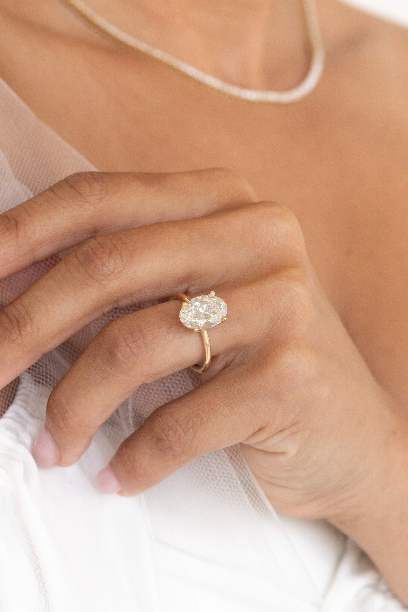 1.50 CT Carats Oval Cut Moissanite diamond Solitaire Style Engagement Ring