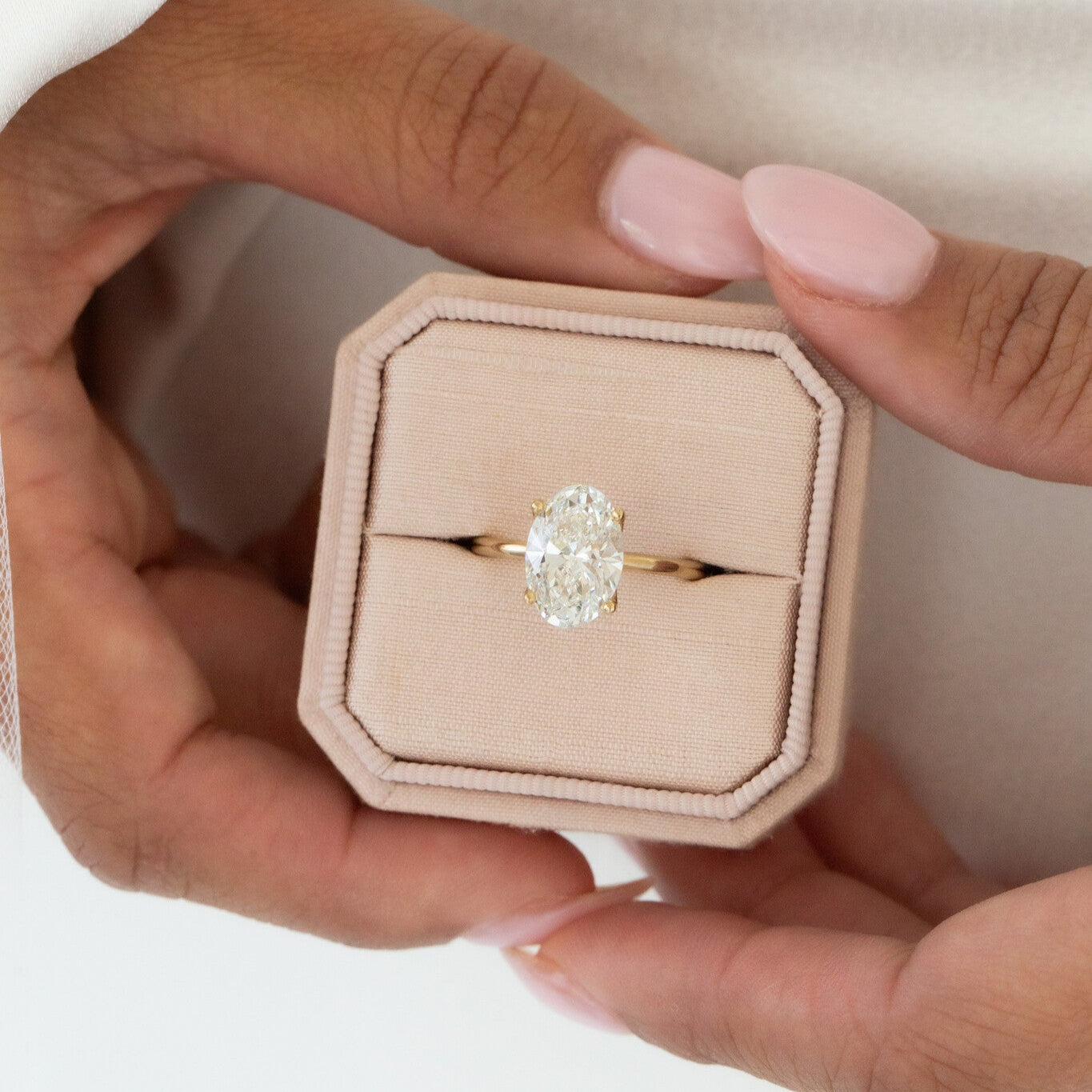 1.50 CT Carats Oval Cut Moissanite diamond Solitaire Style Engagement Ring