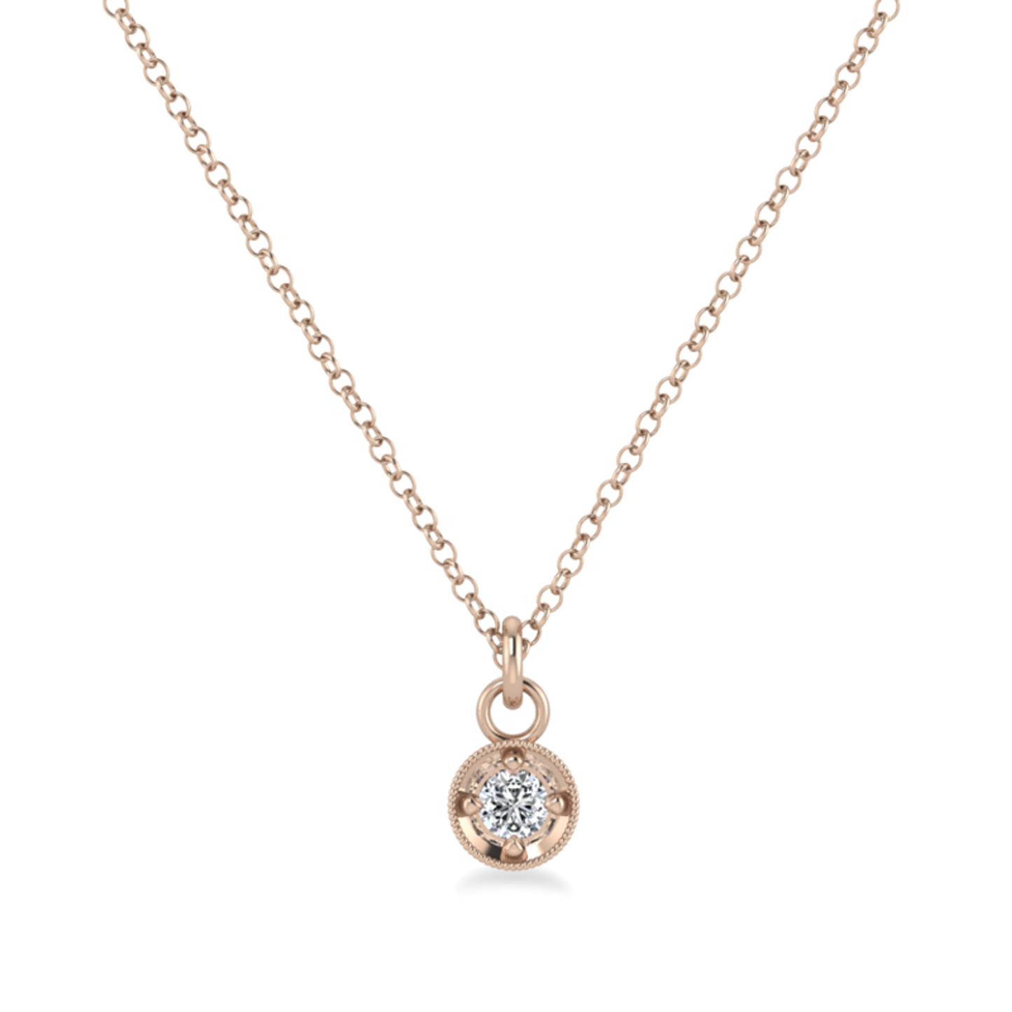 William-3.0 Carats Round Moissanite Solitaire Necklace
