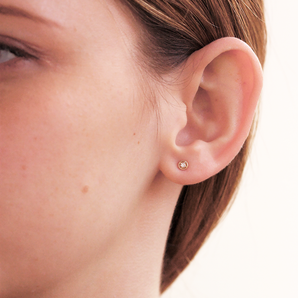 Emma- 0.50 CT Round Moissanite Bezel Stud Earrings