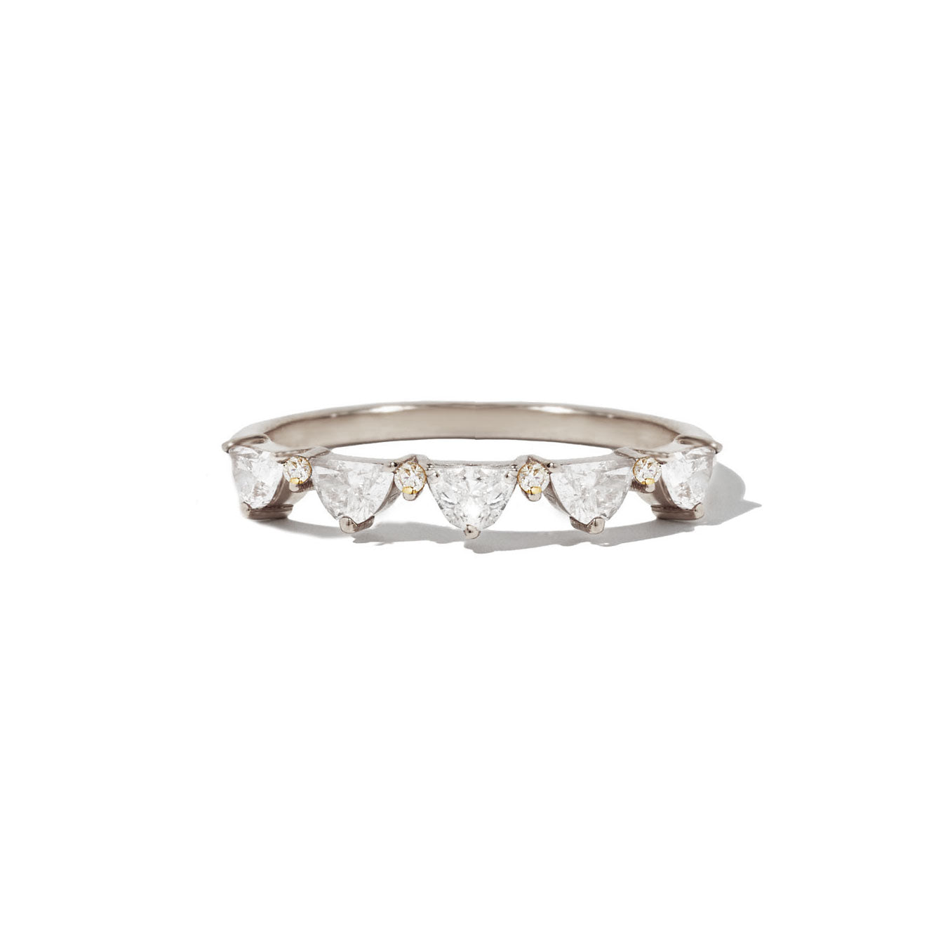 0.82 TCW Half-Moon Wedding Band