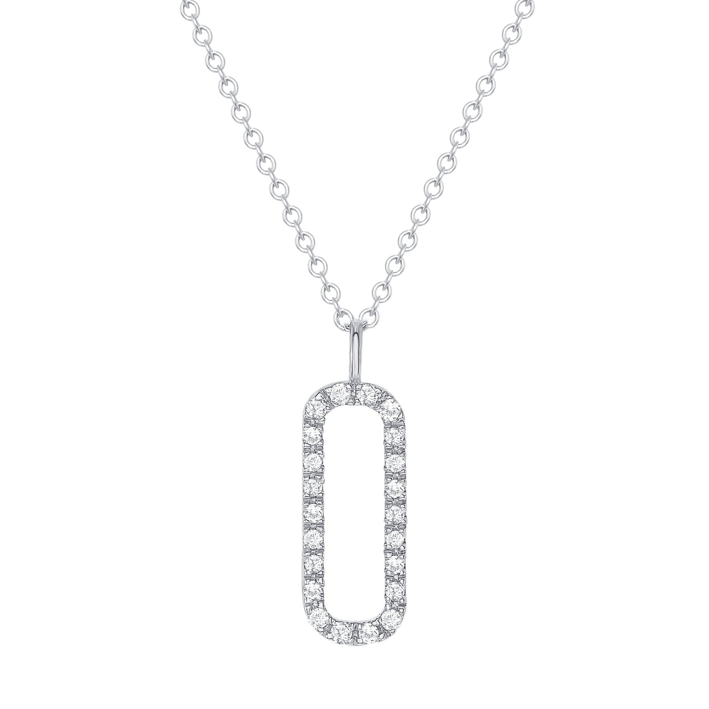 Madison-0.20 Carats Round Moissanite Open Bar Necklace
