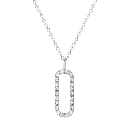 Madison-0.20 Carats Round Moissanite Open Bar Necklace