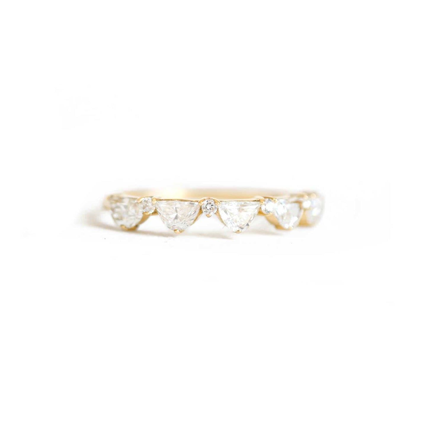 0.82 TCW Half-Moon Wedding Band