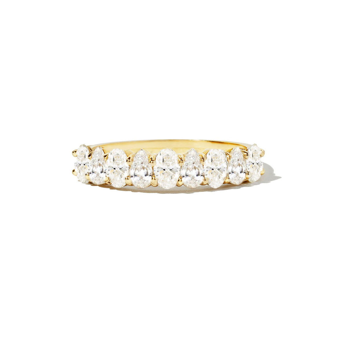 0.77 TCW Oval and Pear Eternity Wedding Band