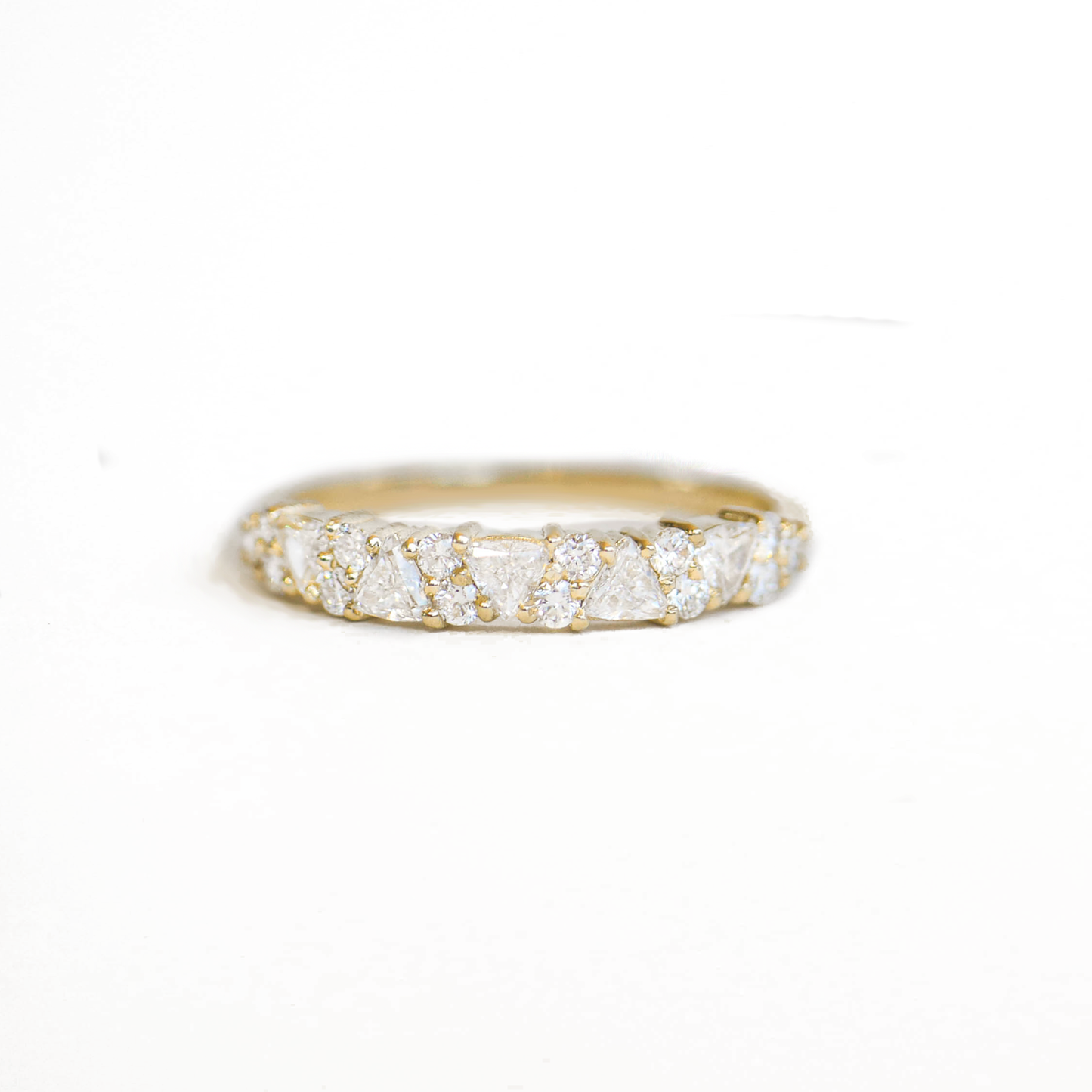 0.58 TCW Trillion and Round Eternity Wedding Band